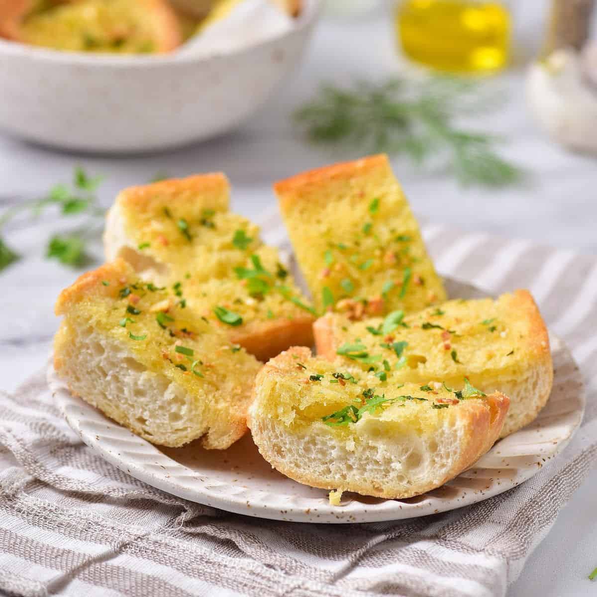 Appetizer Garlic Bread Scenery Drive Restaurant